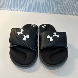 Under Armour Kids Black Slide Sandals